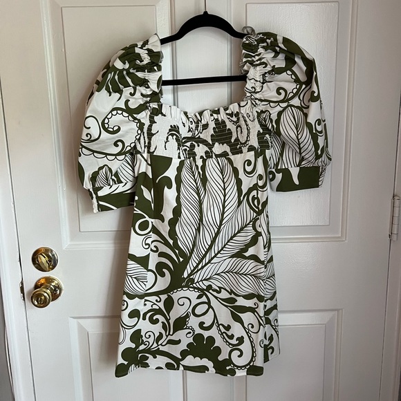 NWOT La Double J Mini Sexy Dress Marea Olive in Heavy Stretch Cotton Size Small - Picture 5 of 9